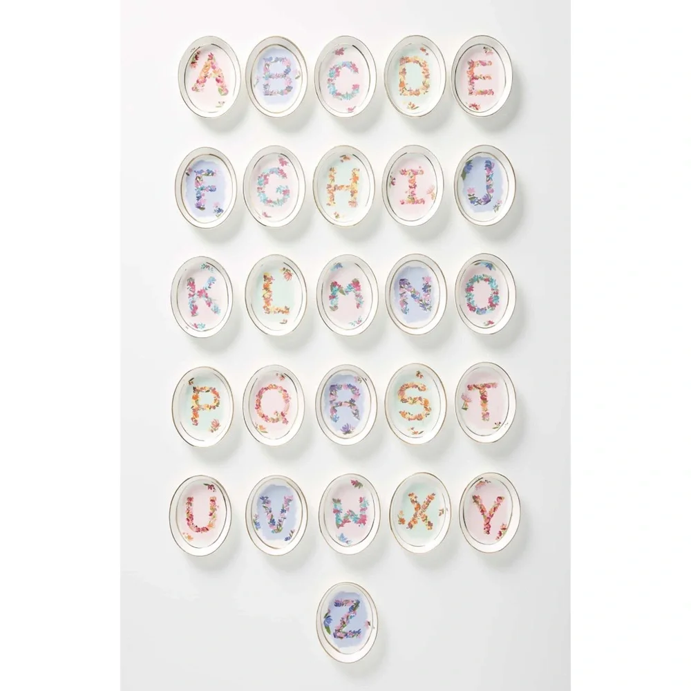 Anthropologie Kiana Mosley Monogram Trinket Dish